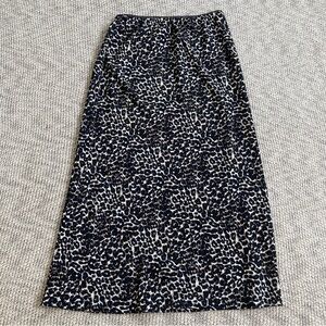 Angie Leopard Midi Skirt - 90s Vintage Style Y2K Elastic Waist Size Medium GUC